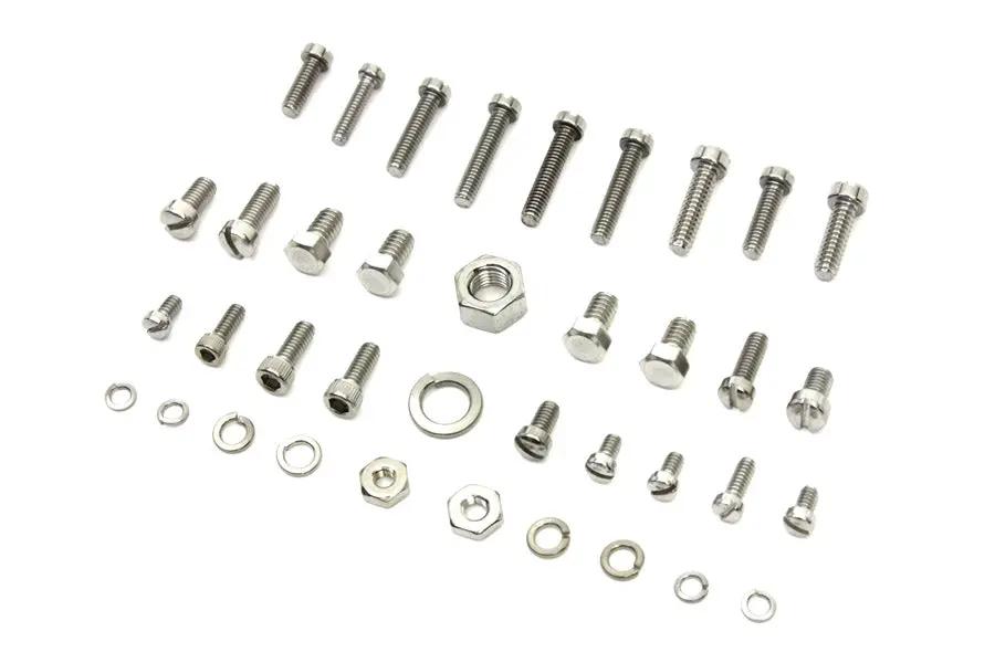 V-Twin Linkert Carburetor Screw Kit Zicad Plated for Harley Davidson FL Models by V-Twin