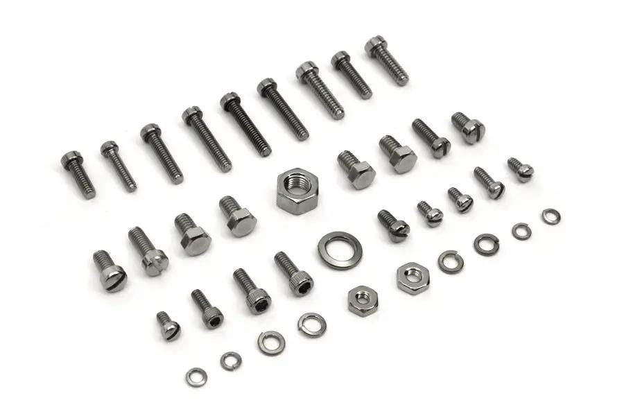 V-Twin Linkert Carburetor Screw Kit Zicad Plated for Harley Davidson FL Models by V-Twin