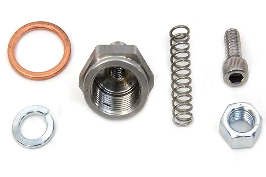 V-Twin Linkert Carburetor Bowl Lock Nut with Drain Zinc - Fits Harley Davidson EL 1936-1945 by V-Twin