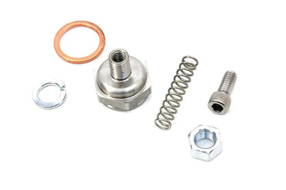 V-Twin Linkert Carburetor Bowl Lock Nut with Drain Zinc - Fits Harley Davidson EL 1936-1945 by V-Twin