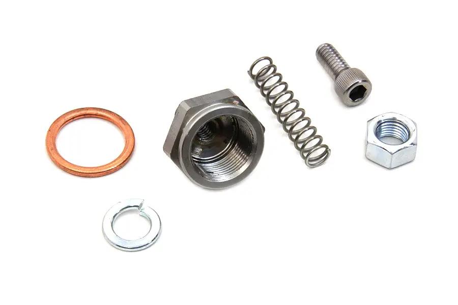 V-Twin Linkert Carburetor Bowl Lock Nut with Drain Zinc - Fits Harley Davidson EL 1936-1945 by V-Twin