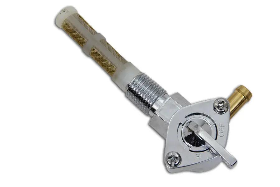 Sifton Chrome Petcock with 90° Outlet for Gas Tanks - Part Number 011406 by Sifton