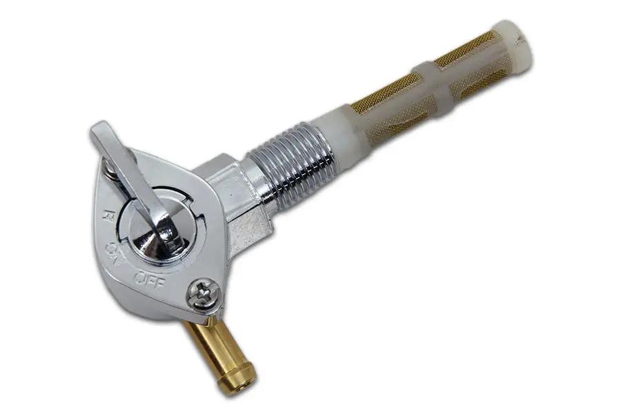 Sifton Chrome Petcock with 90° Outlet for Gas Tanks - Part Number 011406 by Sifton