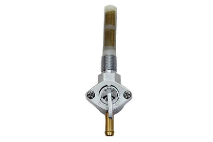Sifton Chrome Petcock with Straight Outlet for Gas Tanks – 1/4 inch NPT Thread and 5/16 inch Fuel Barb by Sifton