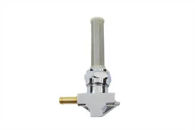 Sifton Chrome Petcock with Right Outlet and Nut for Harley Davidson FL (Part #71991) by Sifton