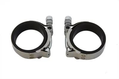 V-Twin Power Intake Manifold Clamp Kit with Flat Seals for Harley Davidson FL & FX Models by V-Twin