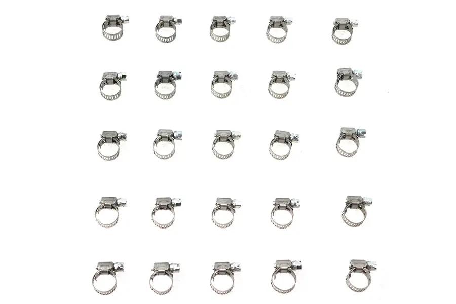 V-Twin Stainless Steel Fuel Line Hose Clamp 7/32 In - 5/8 In Worm Gear Type by V-Twin