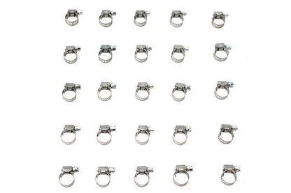 V-Twin Stainless Steel Fuel Line Hose Clamp 7/32 In - 5/8 In Worm Gear Type by V-Twin