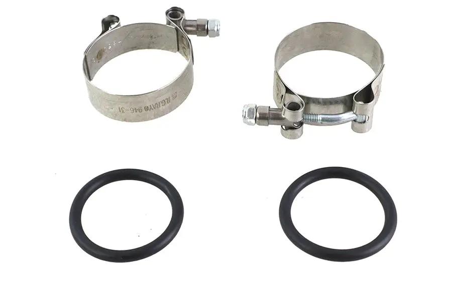 V-Twin Power Intake Manifold Clamp Kit with O-Rings for Harley Davidson FL 1955-1964 by V-Twin