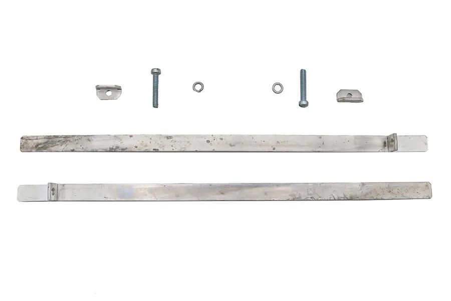 V-Twin Replica Cadmium Intake Manifold Clamp Set for Harley Davidson FL Models by V-Twin