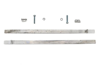 V-Twin Replica Cadmium Intake Manifold Clamp Set for Harley Davidson FL Models by V-Twin