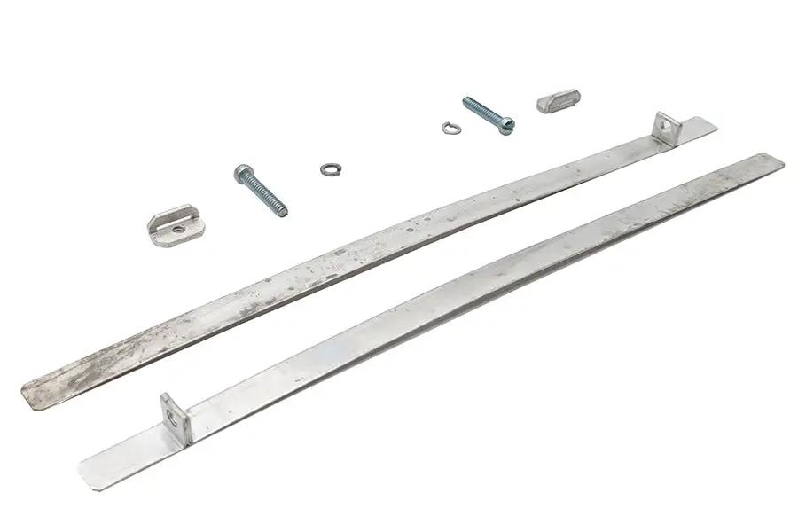 V-Twin Replica Cadmium Intake Manifold Clamp Set for Harley Davidson FL Models by V-Twin