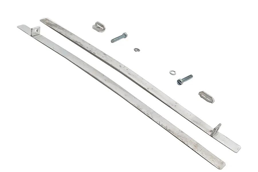 V-Twin Replica Cadmium Intake Manifold Clamp Set for Harley Davidson FL Models by V-Twin