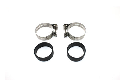 V-Twin 19090 Stainless Steel Intake Manifold Clamp Set for Harley-Davidson FL and FX