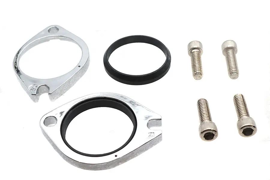V-Twin Chrome Intake Manifold Flange Kit for Harley Davidson FXST Models by V-Twin