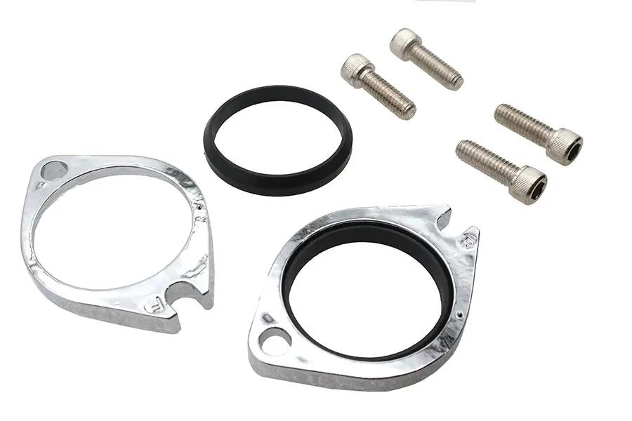 V-Twin Chrome Intake Manifold Flange Kit for Harley Davidson FXST Models by V-Twin