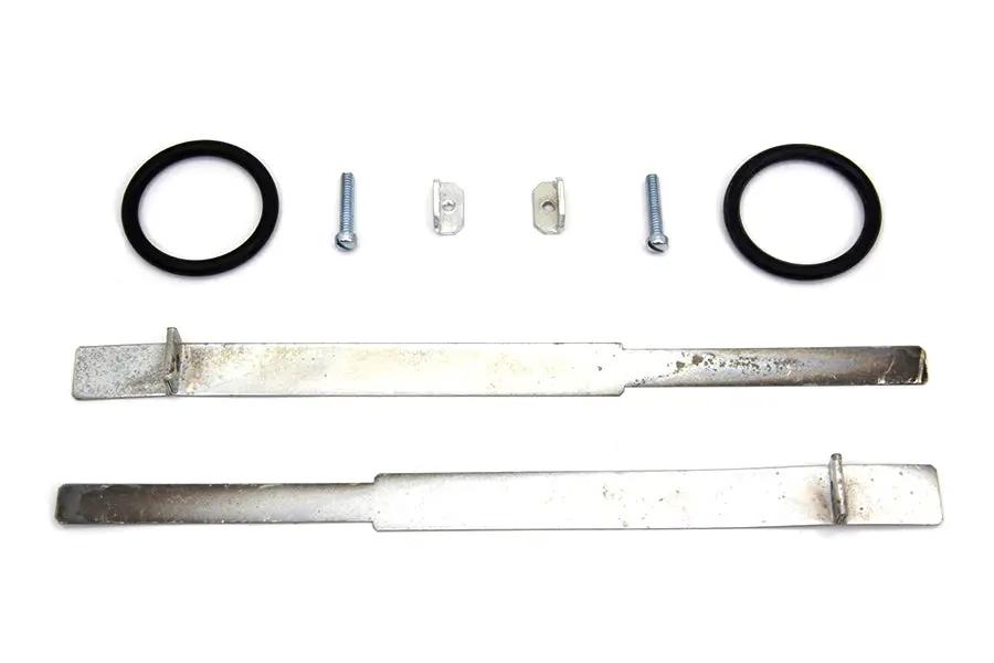 V-Twin Replica Cadmium Intake Manifold Clamp Set for Harley Davidson XL Models by V-Twin