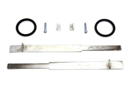 V-Twin Replica Cadmium Intake Manifold Clamp Set for Harley Davidson XL Models by V-Twin