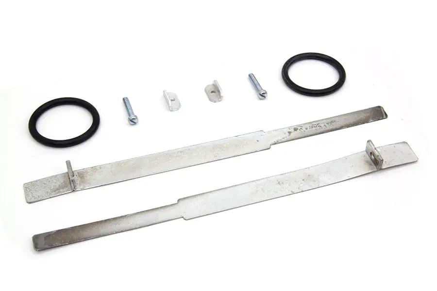 V-Twin Replica Cadmium Intake Manifold Clamp Set for Harley Davidson XL Models by V-Twin