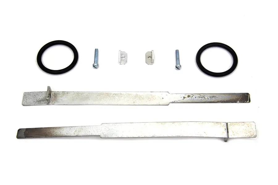 V-Twin Replica Cadmium Intake Manifold Clamp Set for Harley Davidson XL Models by V-Twin