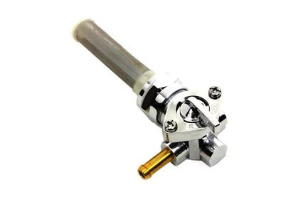 V-Twin Chrome Petcock with Nut and 90° Left Outlet for Harley Davidson FL (Part #03-0040L) by V-Twin