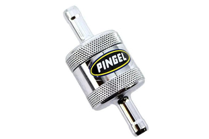 Pingel Inline Fuel Filter Chrome Part SS1C for High-Flow Gas and Carburetor Applications by Pingel