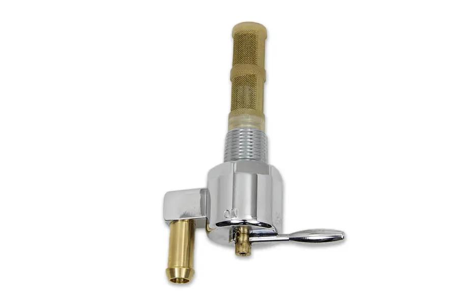 Sifton Chrome Petcock Down Facing for Harley Davidson FL Models (Part #03-0073) by Sifton