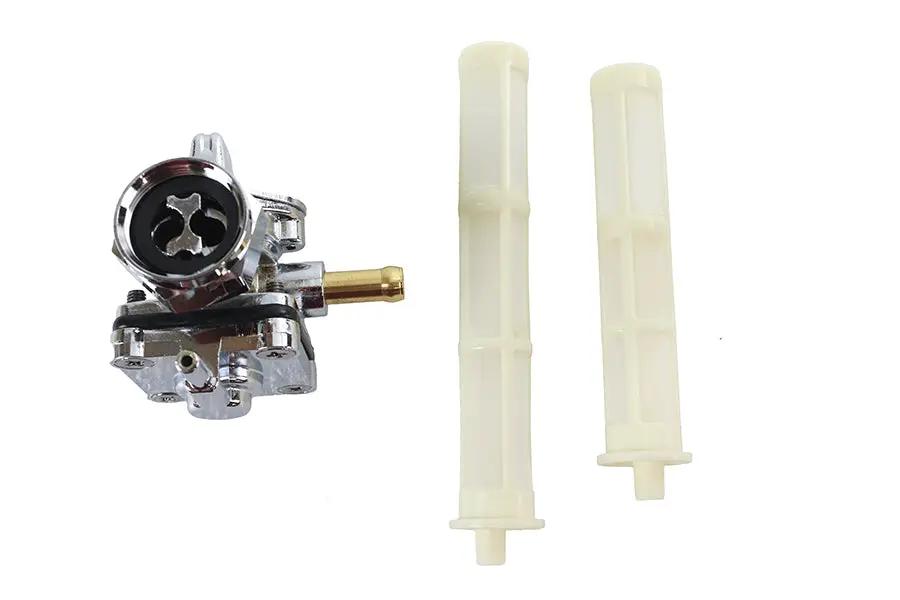 V-Twin Vacuum Petcock Fuel Valve Chrome for 1340cc Harley Davidson Models by V-Twin