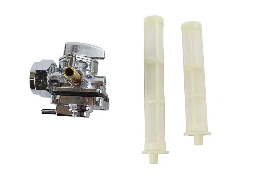 V-Twin Vacuum Petcock Fuel Valve Chrome for 1340cc Harley Davidson Models by V-Twin