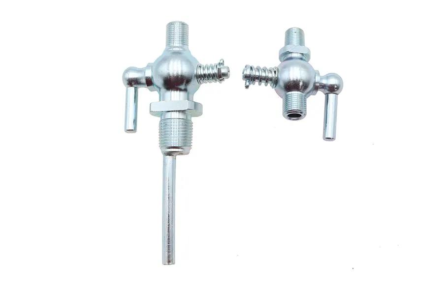 V-Twin 1936-1939 Harley Davidson Petcock Set with Zicad Finish - Fits UL and EL Models by V-Twin