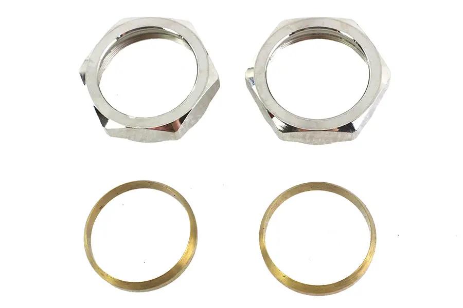V-Twin Nickel Plated Intake Manifold Nut and Seal Kit for Harley Davidson VL and UL Models by V-Twin
