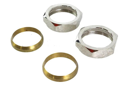 V-Twin Nickel Plated Intake Manifold Nut and Seal Kit for Harley Davidson VL and UL Models by V-Twin