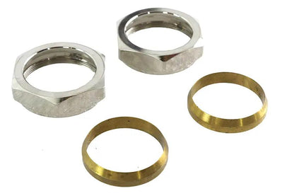 V-Twin Nickel Plated Intake Manifold Nut and Seal Kit for Harley Davidson VL and UL Models by V-Twin