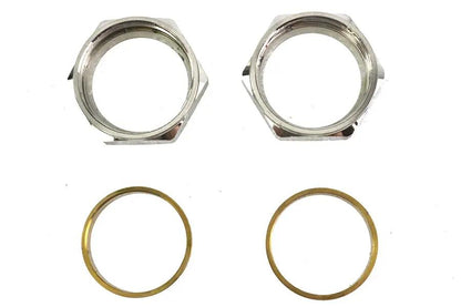 V-Twin Nickel Plated Intake Manifold Nut and Seal Kit for Harley Davidson VL and UL Models by V-Twin