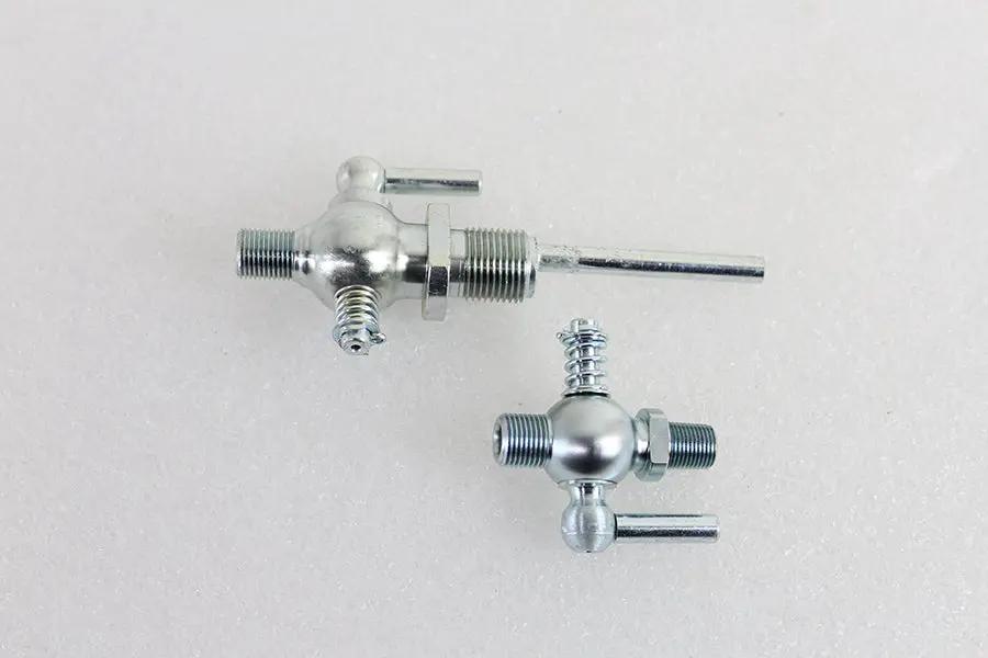 V-Twin 1937-1939 Harley Davidson Petcock Set with Zinc Finish - Part Number 35-0628 by V-Twin