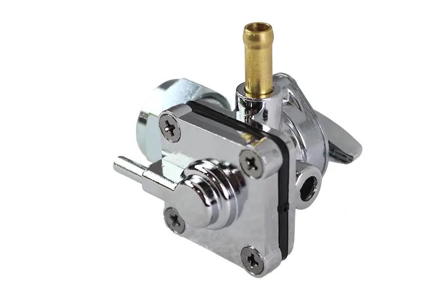 V-Twin Vacuum Petcock Fuel Valve Chrome for Harley Davidson FLT and FLST Models by V-Twin