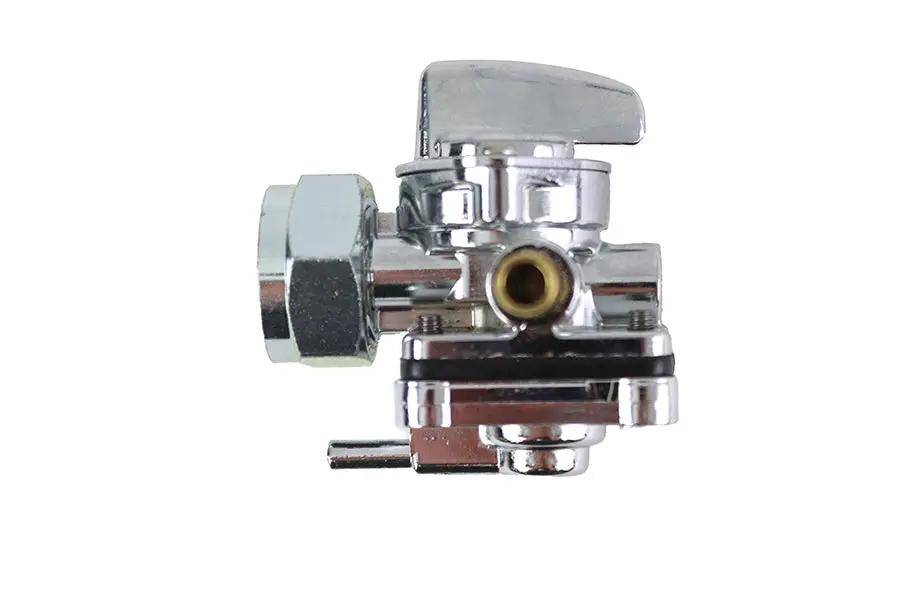 V-Twin Vacuum Petcock Fuel Valve Chrome for Harley Davidson FLT and FLST Models by V-Twin