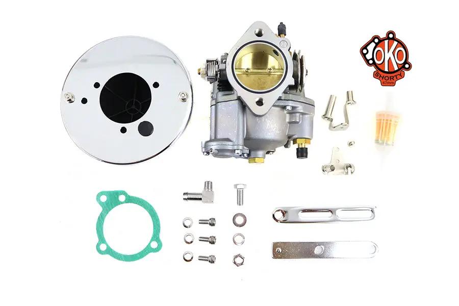 V-Twin OKO Shorty 47mm Carburetor Kit for Custom Motorcycle Applications by V-Twin