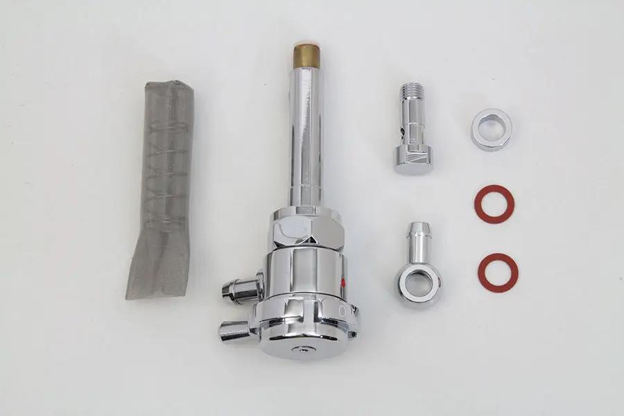 Sifton Chrome Petcock with Adjustable Fuel Outlet for Harley Davidson FL (1975-1984) by Sifton