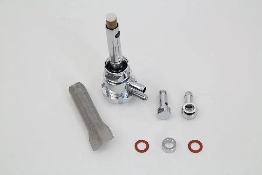 Sifton Chrome Petcock with Adjustable Fuel Outlet for Harley Davidson FL (1975-1984) by Sifton