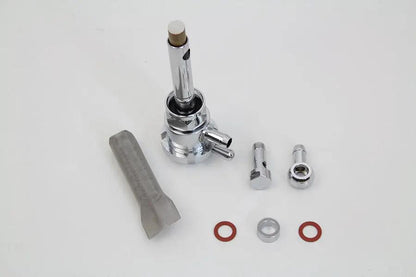 Sifton Chrome Petcock with Adjustable Fuel Outlet for Harley Davidson FL (1975-1984) by Sifton