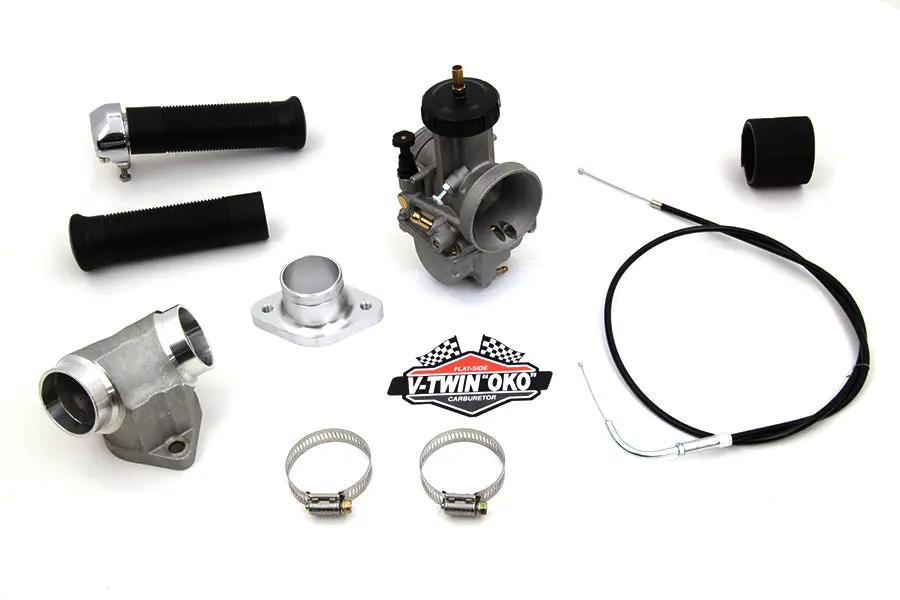 V-Twin 38mm OKO Flatslide Carburetor Kit for Harley Davidson XL (1986-1995) by V-Twin