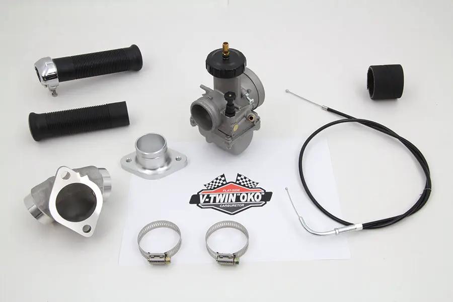 V-Twin 38mm OKO Flatslide Carburetor Kit for Harley Davidson XL (1986-1995) by V-Twin