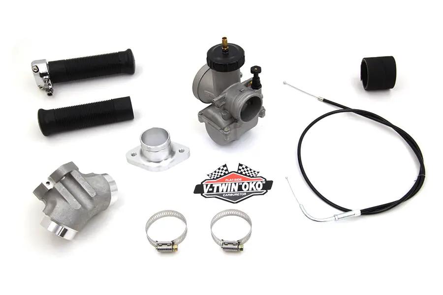 V-Twin 38mm OKO Flatslide Carburetor Kit for Harley Davidson XL (1986-1995) by V-Twin