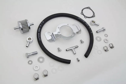 V-Twin Crankcase Breather and Bracket Kit for Harley Davidson XL (2007-2016) - Part E14-0176 by V-Twin