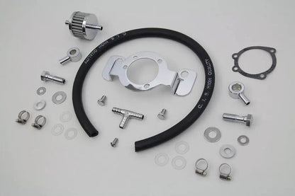 V-Twin Crankcase Breather and Bracket Kit for Harley Davidson XL (2007-2016) - Part E14-0176 by V-Twin