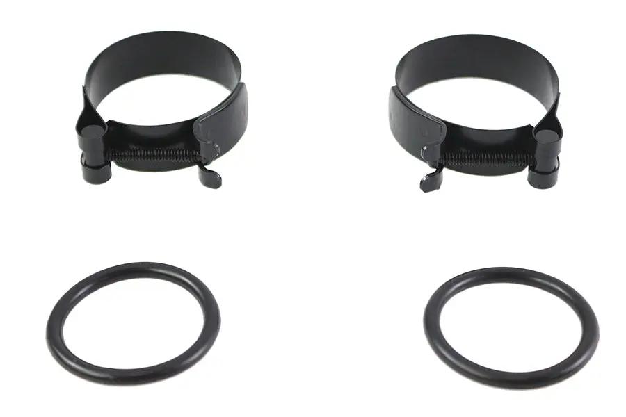 V-Twin Black Intake Manifold Clamp Set for Harley Davidson FL Models by V-Twin