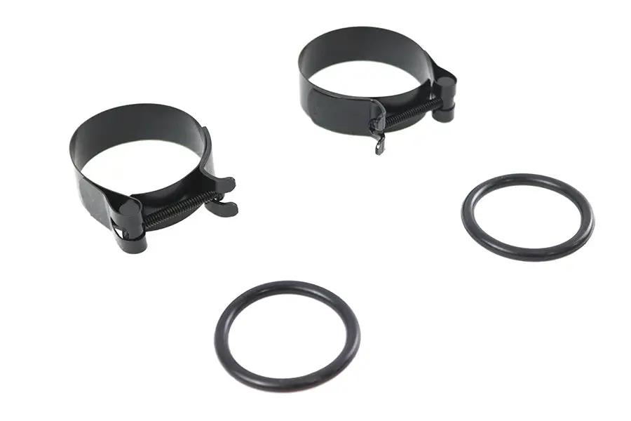 V-Twin Black Intake Manifold Clamp Set for Harley Davidson FL Models by V-Twin