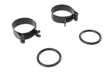 V-Twin Black Intake Manifold Clamp Set for Harley Davidson FL Models by V-Twin
