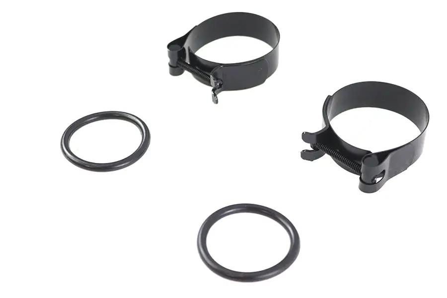 V-Twin Black Intake Manifold Clamp Set for Harley Davidson FL Models by V-Twin
